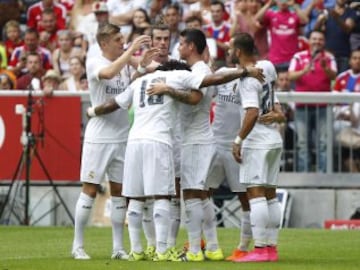 Celebración del gol de James Rodríguez