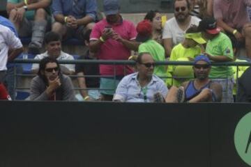 Santiago, 06 de marzo 2016. 
Se enfrentan Gonzalo Lama de Chile y Jose Olivares de Republica Dominicana en el ultimo partido de la serie de la Zona Americana de Copa Davis.  