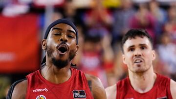 Jerrick Harding, durante el partido entre el Baxi Manresa y el Betis.