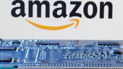 Amazon logo is seen near computer motherboard in this illustration taken January 8, 2024. REUTERS/Dado Ruvic/Illustration