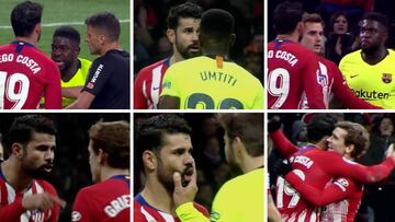 Varias secuencias del pique entre Diego Costa y Umtiti.