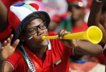 Color en las gradas de la Copa de ?frica