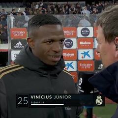 "¿Centrabas o has tirado a portería?" La pregunta a Vinicius sobre el 1-0
