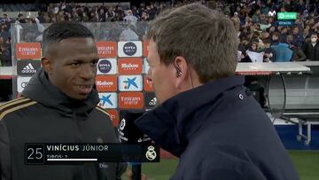 "¿Centrabas o has tirado a portería?" La pregunta a Vinicius sobre el 1-0
