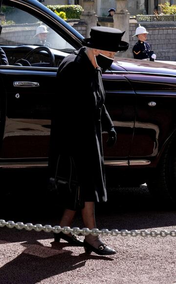 Llegada de la Reina Isabel II al Castillo de Windsor. 