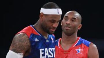 LeBron James Y Kobe Bryant, durante el All Star Game 2013.