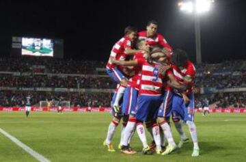 Jeison Murillo celebrando un gol con el Granada