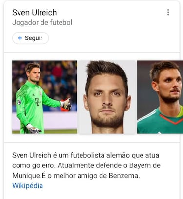 Wikipedia sobre Ulreich: "El primer arquero que juega sin manos ni piernas"