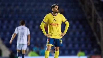 Diego Valdes of America during the 5th round match between America and Puebla as part of the Liga BBVA MX, Torneo Apertura 2024 at Ciudad de Los Deportes Stadium on August 24, 2024 in Mexico City, Mexico.