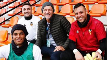 Taffarel en el entrenamiento del Barcelona.