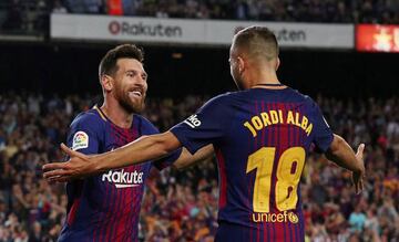 Jordi Alba ha dado cuatro asistencias de gol a Messi en la Liga.
