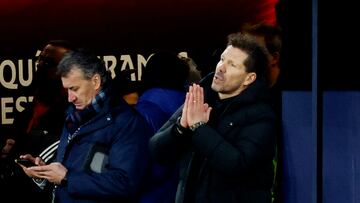 Soccer Football - LaLiga - Osasuna v Atletico Madrid - El Sadar Stadium, Pamplona, Spain - January 29, 2023 Atletico Madrid coach Diego Simeone reacts REUTERS/Vincent West