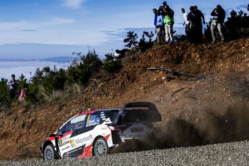 Talcahuano (Chile), 11/05/2019.- Ott Tanak of Estonia drives his Toyota Yaris WRC, RC1 during day 2 of the Rally Chile 2019, in Talcahuano, Concepcion, Chile, 11 May 2019 (issued 12 May 2019). EFE/EPA/REPORTER IMAGES