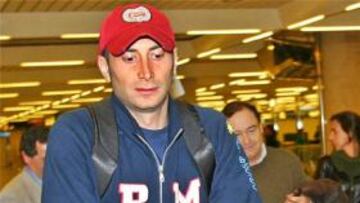 Iuliano en el aeropuerto de Mallorca