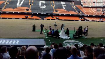 Mestalla se viste de gala para celebrar su primera boda