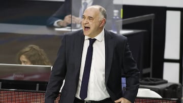 Pablo Laso, entrenador del Real Madrid, durante el partido contra el Herbalife Gran Canaria.