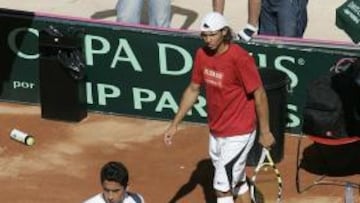 Rafa Nadal se prepara para la Davis.
