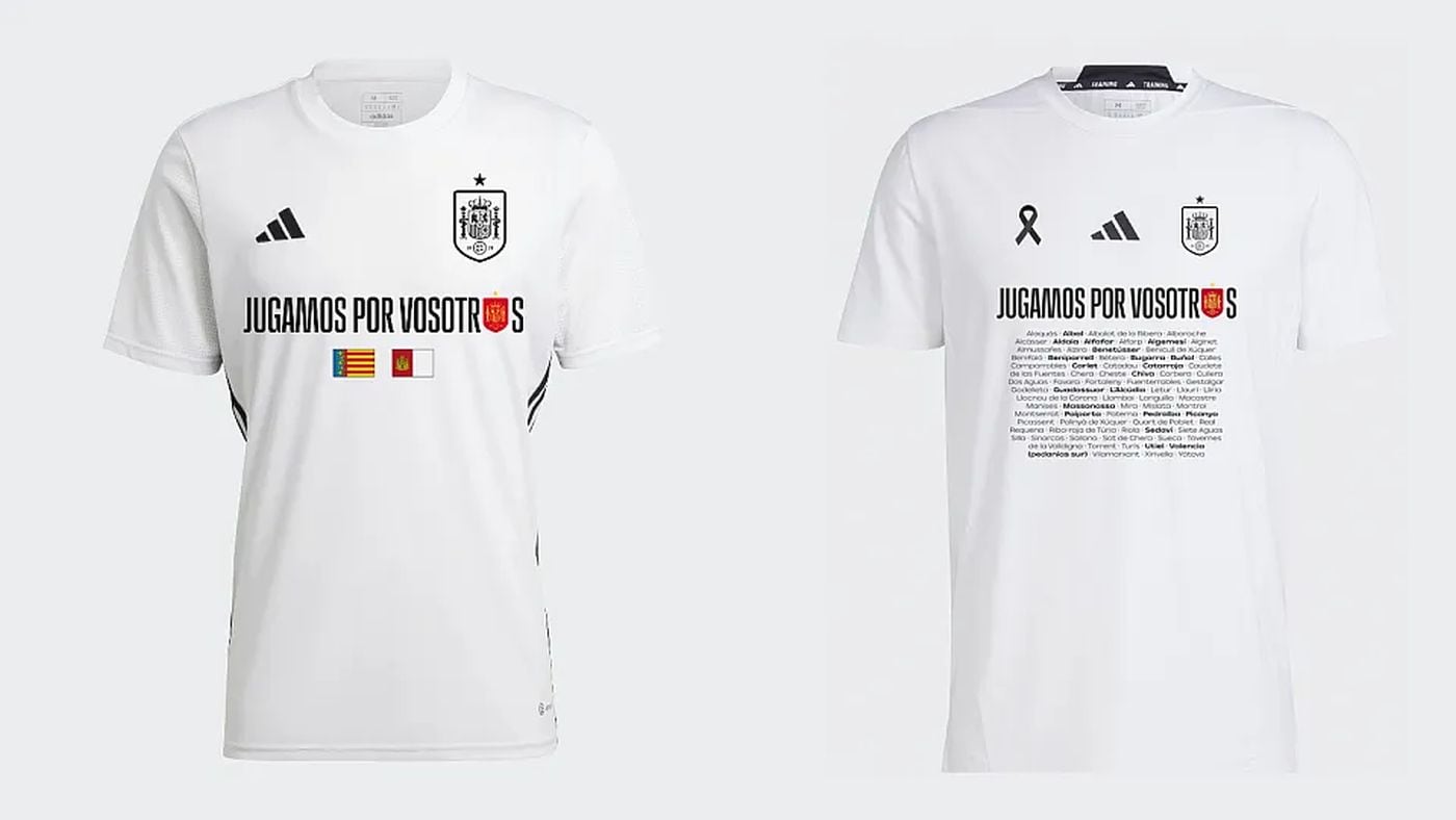 La Selección homenajeará a los afectados por la DANA con unas camisetas conmemorativas