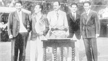 René Lacoste, Jean Borotra, Jacques Brugnon y Henri Cochet son los "cuatro mosqueteros" de Roland Garros.
