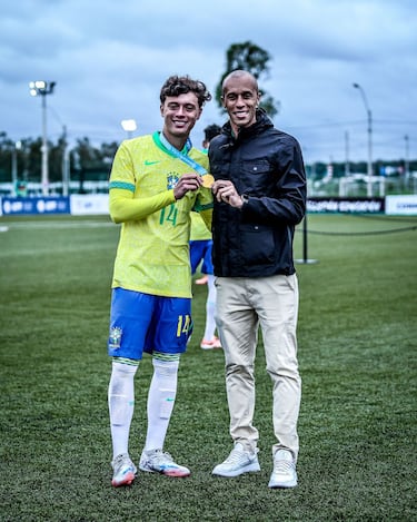 Lucas, hijo de Miranda, como Cristiano, Vinicius o Mbappé