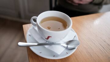 A cup of tea on a coffee shop in Arachova, Greece on February 28, 2023. (Photo by Nikolas Kokovlis/NurPhoto via Getty Images)