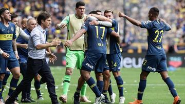 El plantel de Boca Juniors regres&oacute; hoy a los entrenamientos en Casa Amarilla y el t&eacute;cnico Guillermo Barros Schelotto prepara un equipo con suplentes.