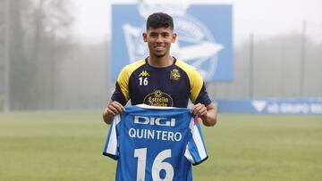 Deportivo de La Coruña. Presentación Quintero