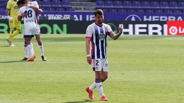 Valladolid. 06/03/2021. PHOTOGENIC/Pablo Requejo. Fútbol, Estadio José Zorrilla, partido de La Liga Santander temporada 2020/2021 entre el Real Valladolid y el Getafe. FEDE Y LUIS PEREZ