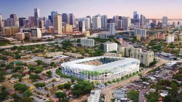 Render del estadio de Beckham en Overtown.