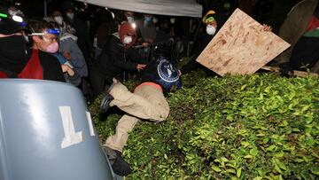 Police were sent to UCLA as violent clashes occurred at a pro-Palestine protest encampment, where fireworks were thrown at tents and people were beaten.