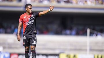 Juan Zapata of Atlas during the game Pumas UNAM vs Atlas, corresponding to Round 16 of the Torneo Apertura 2023 of the Liga BBVA MX, at Olimpico Universitario Stadium, on November 05, 2023.
<br><br>
Juan Zapata de Atlas durante el partido Pumas UNAM vs Atlas, correspondiente a la Jornada 16 del Torneo Apertura 2023 de la Liga BBVA MX, en el Estadio Olimpico Universitario, el 05 de Noviembre de 2023