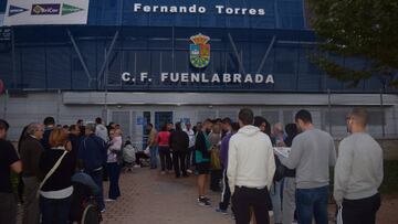 La afici&oacute;n del Fuenlabrada.