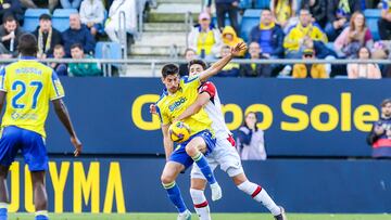 Carlos Fernández en el encuentro frente al Levante.