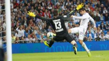 Morata, en el derby frente al Atlético.