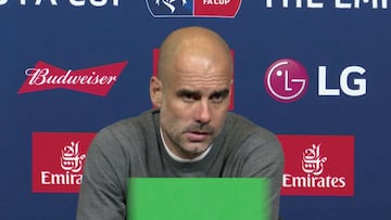 Guardiola rattled by payment question as City win the treble
