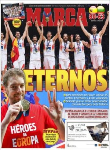 Portadas de la prensa deportiva