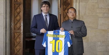 Chen Yansheng, proprietário do Espanyol, em evento.