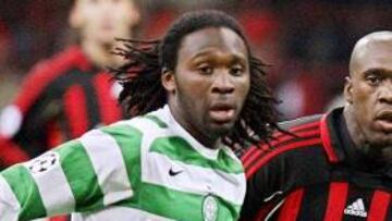 Sno, con el Celtic ante el Milán.