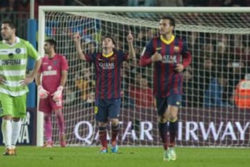 Copa del Rey. Barcelona-Getafe. 3-0. Messi celebra el tercer gol.