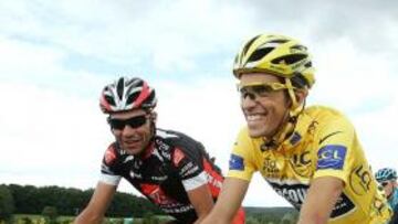 <b>LOS DOS ÚLTIMOS GANADORES. </b>Óscar Pereiro (2006) y Alberto Contador (2007), últimos vencedores.