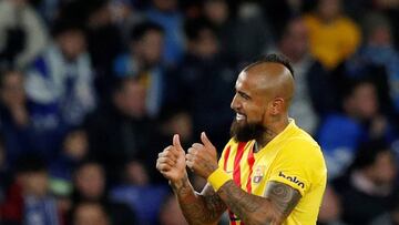 Arturo Vidal marcó de cabeza y llegó a su gol 100 en Europa