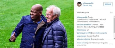 'El Tino' se reencuentra con el técnico que lo llevó a la gloria