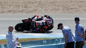 El piloto australiano de moto2 Senna Agius, LIQUI MOLY Dynavolt Intact GP, compite en la carrera de moto2 durante el Gran Premio de España de Motociclismo de 2026 celebrado en el circuito de Jerez-Angel Nieto en Jerez de la Frontera.