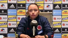 María Camila Reyes en rueda de prensa de la Selección Colombia Sub 20.