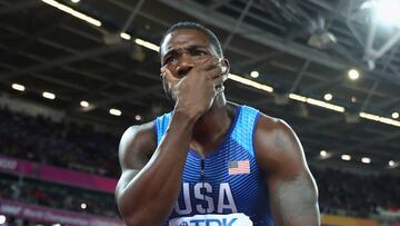 Gatlin durante una competencia.