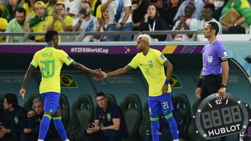 Vinicius y Rodrygo, con Brasil.