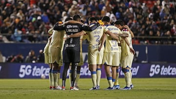 Players of America during the game Atletico San Luis vs America, corresponding to Round 15 of the Torneo Apertura 2023 of the Liga BBVA MX, at Alfonso Lastras Stadium, on November 01, 2023.
<br><br>
Jugadores de America durante el partido Atletico San Luis vs America, correspondiente a la Jornada 15 del Torneo Apertura 2023 de la Liga BBVA MX, en el Estadio Alfonso Lastras, el 01 de Noviembre de 2023.