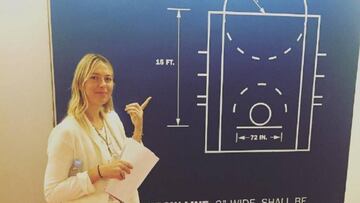 La suspendida Maria Sharapova... ¡nueva becaria de la NBA!