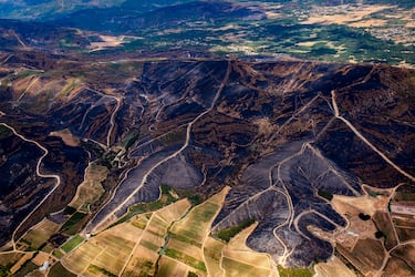 Desde el cielo: así han quedado las zonas afectadas por los incendios de agosto