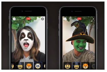 Ponte una máscara de Halloween en Facebook Live